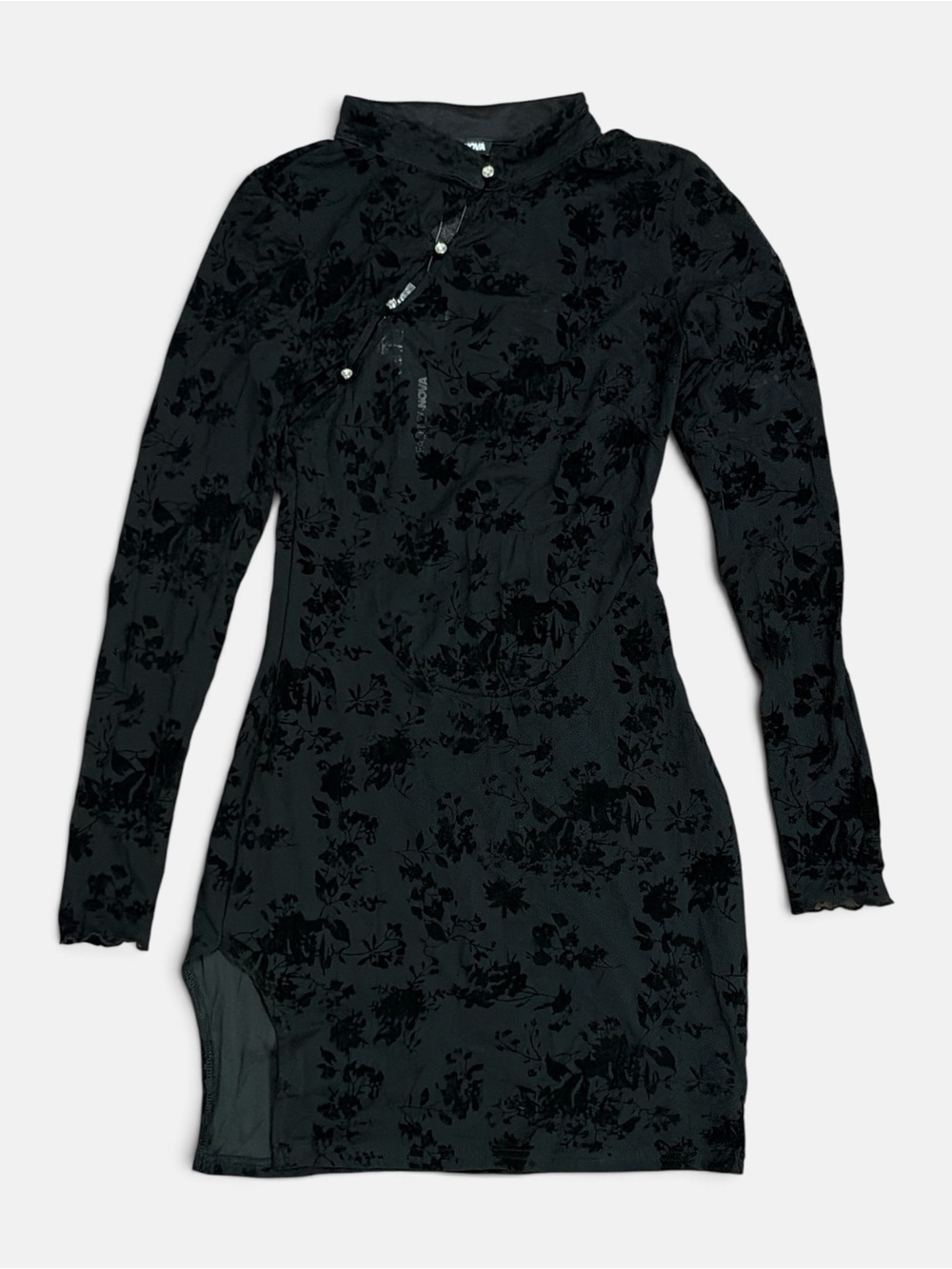 Fashion Nova Raelyn Mesh Mini Dress Black